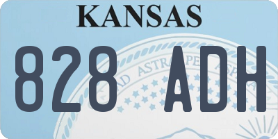 KS license plate 828ADH