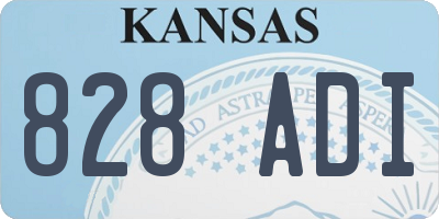 KS license plate 828ADI
