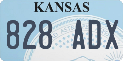 KS license plate 828ADX