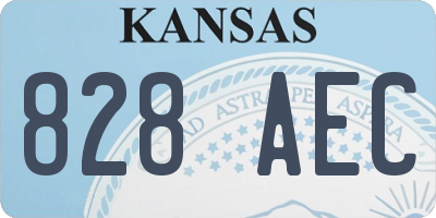 KS license plate 828AEC