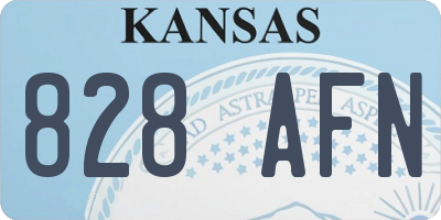 KS license plate 828AFN