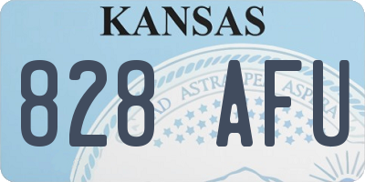 KS license plate 828AFU