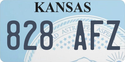 KS license plate 828AFZ