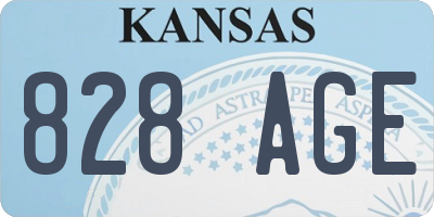 KS license plate 828AGE