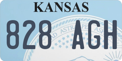 KS license plate 828AGH