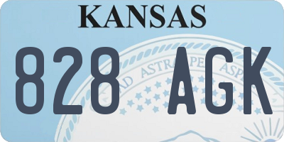 KS license plate 828AGK