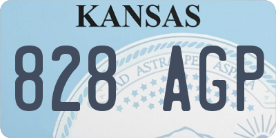 KS license plate 828AGP