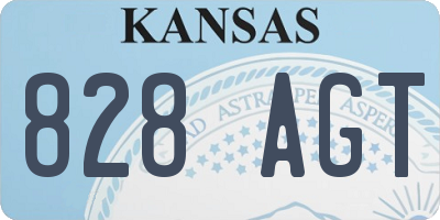 KS license plate 828AGT