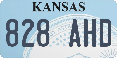 KS license plate 828AHD