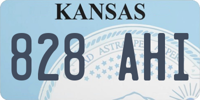 KS license plate 828AHI