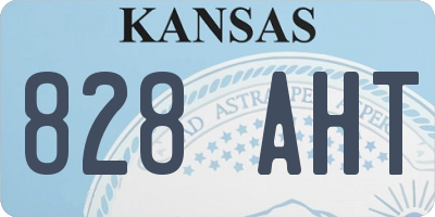 KS license plate 828AHT