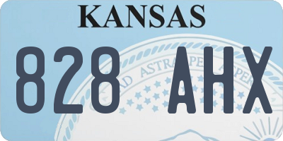 KS license plate 828AHX
