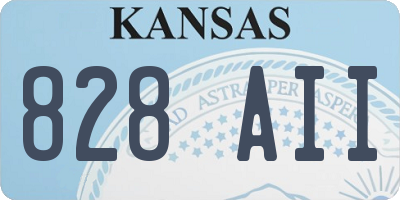 KS license plate 828AII