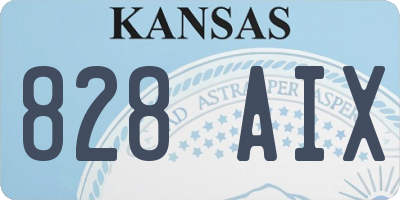 KS license plate 828AIX