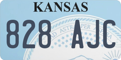 KS license plate 828AJC