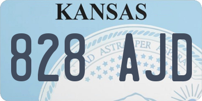 KS license plate 828AJD