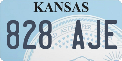 KS license plate 828AJE