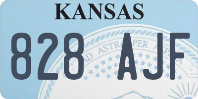 KS license plate 828AJF