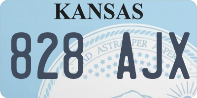 KS license plate 828AJX
