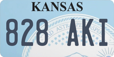 KS license plate 828AKI