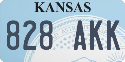 KS license plate 828AKK