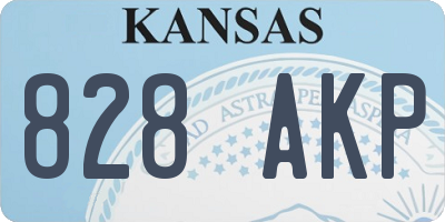 KS license plate 828AKP