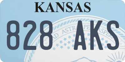 KS license plate 828AKS