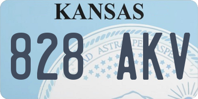 KS license plate 828AKV