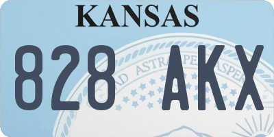 KS license plate 828AKX