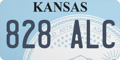 KS license plate 828ALC