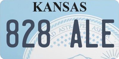 KS license plate 828ALE