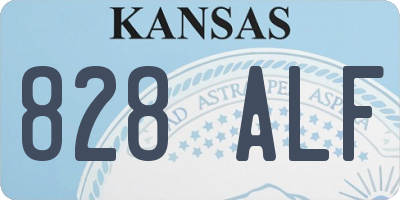 KS license plate 828ALF