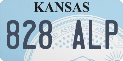KS license plate 828ALP
