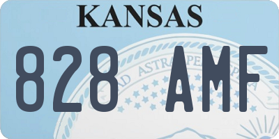 KS license plate 828AMF