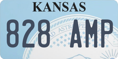 KS license plate 828AMP