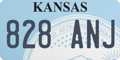 KS license plate 828ANJ