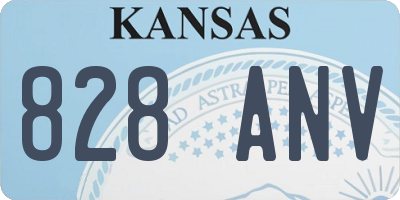 KS license plate 828ANV