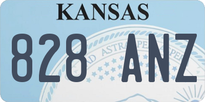 KS license plate 828ANZ