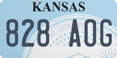 KS license plate 828AOG