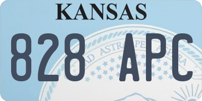 KS license plate 828APC