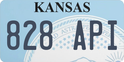 KS license plate 828API