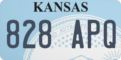 KS license plate 828APQ