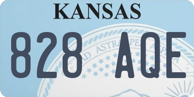 KS license plate 828AQE