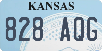 KS license plate 828AQG