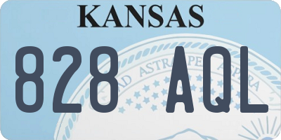 KS license plate 828AQL
