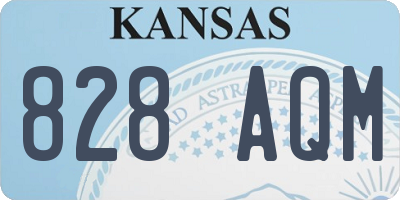 KS license plate 828AQM