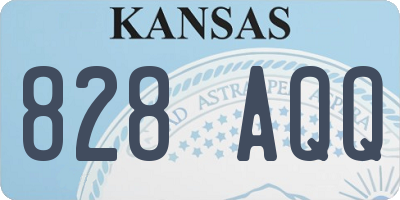 KS license plate 828AQQ