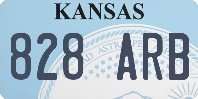 KS license plate 828ARB