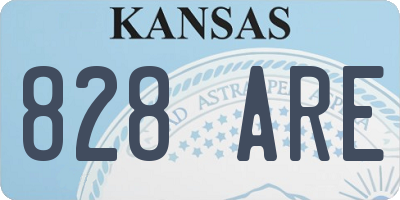 KS license plate 828ARE