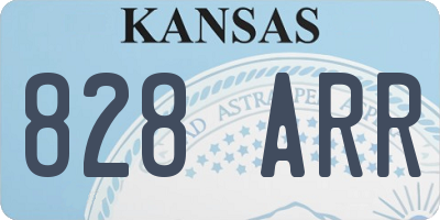 KS license plate 828ARR